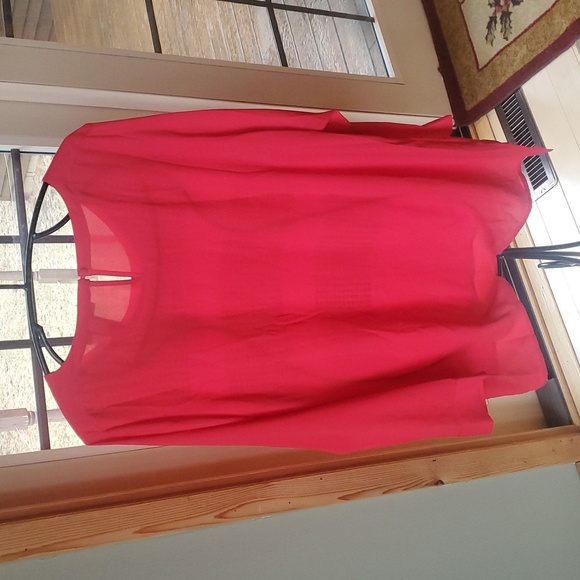 Lane Bryant Long Sleeve Red Sequin Sz. 18/20 Top Tunic Blouse NWT - Picture 7 of 11